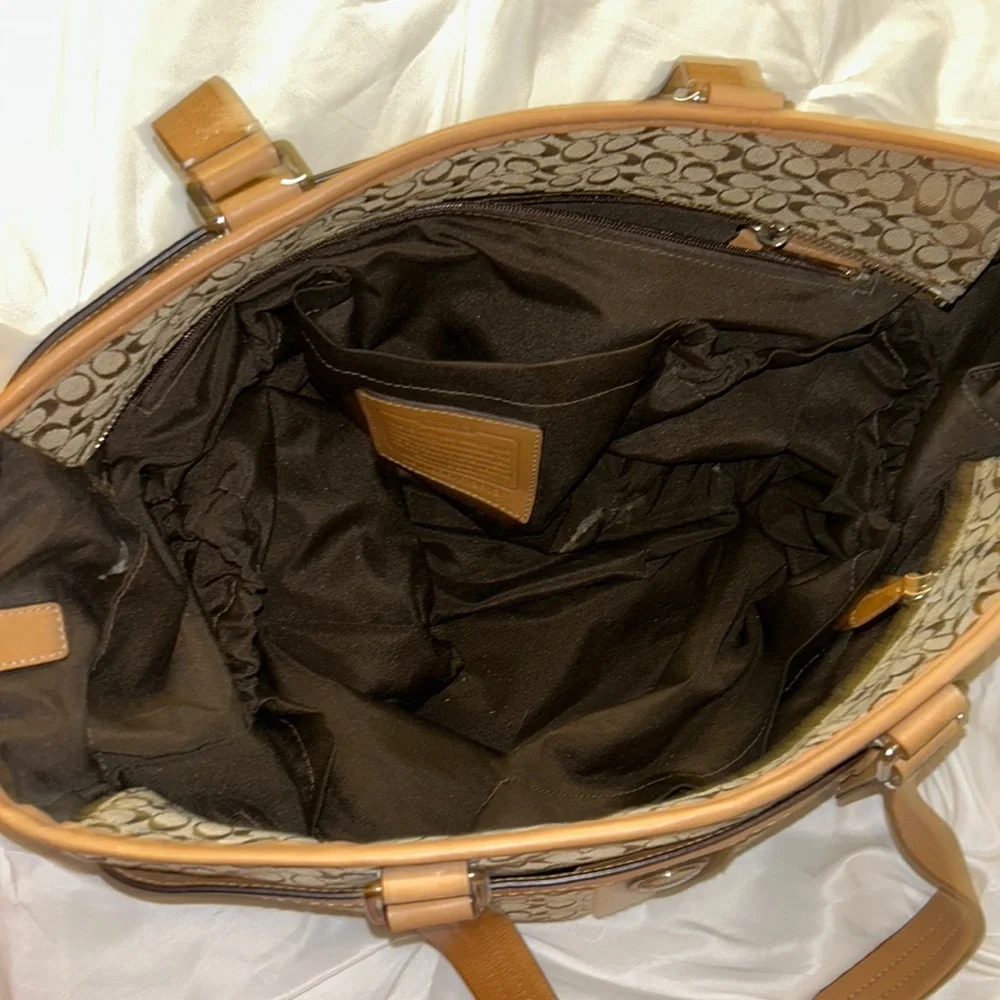 Brown Coach Diaper Bag